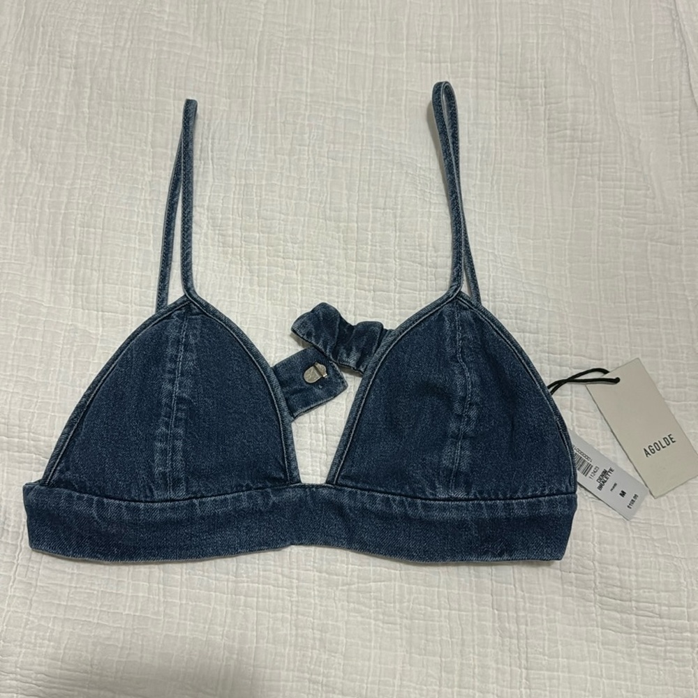 Agolde denim bralette
